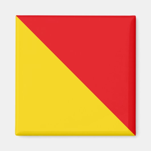 Marine seinvlag: Letter "O" (Oscar) Magneet (Voorkant)