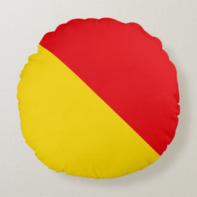 Marine seinvlag: Letter "O" (Oscar) Rond Kussen (Voorkant)