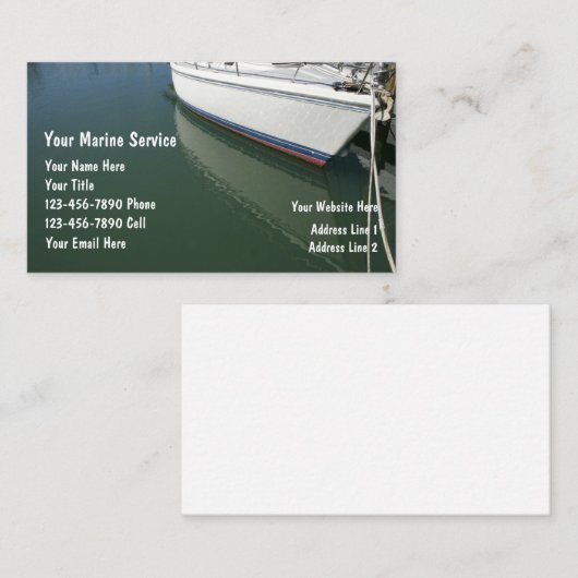 Marine Service Visitekaartjes (Voorkant / Achterkant)