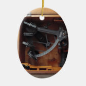  marine Sextant Keramisch Ornament (Voorkant)