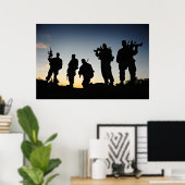 Marine Silhouettes Poster (Thuiskantoor)