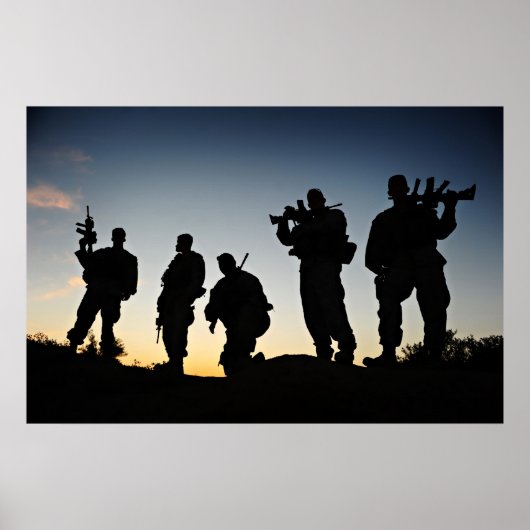 Marine Silhouettes Poster (Voorkant)