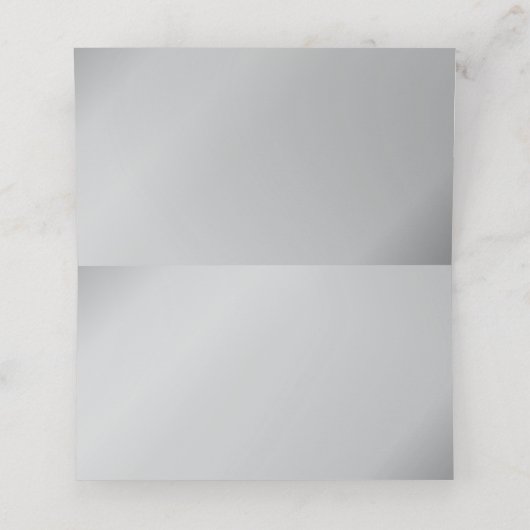  marine Silver Art Deco Wedding Plaatskaartje (Binnenkant ongevouwen)