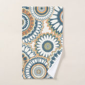 Marine Sinaasappel Multi-Mandala Ontwerp Bad Handdoek (Handdoek)
