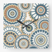 Marine Sinaasappel Multi-Mandala Ontwerp