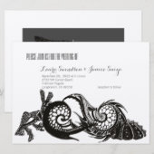 Marine Sketch Invitation Kaart (Voorkant / Achterkant)