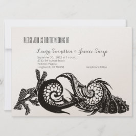 Marine Sketch Invitation Kaart