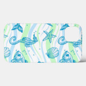 Marine Sketch Pattern Case-Mate iPhone Case (Achterkant (horizontaal))