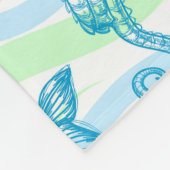 Marine Sketch Pattern Fleece Deken (Hoek)