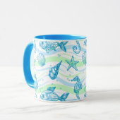 Marine Sketch Pattern Mok (Voorkant links)