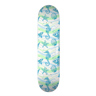 Marine Sketch Pattern Persoonlijk Skateboard