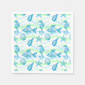 Marine Sketch Pattern Servet (Voorkant)