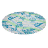 Marine Sketch Pattern Snijplank (Hoek)