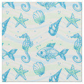 Marine Sketch Pattern Stof (Close Up)