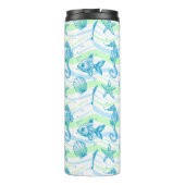 Marine Sketch Pattern Thermosbeker (Achterkant)