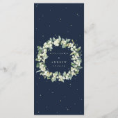 Marine Sneeuwbes+Eucalyptus 4-delige Trouwset Menu (Achterkant)