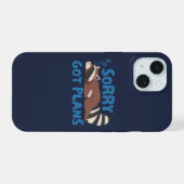Marine Sorry Got Plans Grappige Wasbeer iPhone 15 Case (Achterkant horizontaal)