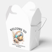 Marine strand zee schelpen 3D iriserende elegante Bedankdoosjes (Geopend)