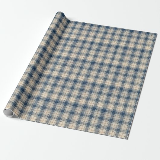 Marine streep cadeaupapier (Uitgerold)