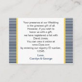 marine strepen, anker, nautische Gift register Informatiekaartje (Achterkant)