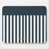 Marine Strepen | Het Moderne Heren Monogram Muismat (Voorkant)