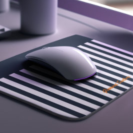 Marine Strepen | Het Moderne Heren Monogram Muismat