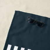 Marine Strepen | Het Moderne Heren Monogram Strandlaken (In situ)