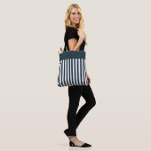 Marine Strepen | Het Moderne Heren Monogram Tote Bag (Op model)