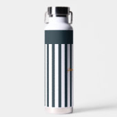 Marine Strepen | Het Moderne Heren Monogram Waterfles (Voorkant)