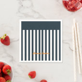 Marine Strepen | Het Moderne Herenmonogram Servet (Insitu)