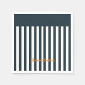 Marine Strepen | Het Moderne Herenmonogram Servet (Voorkant)
