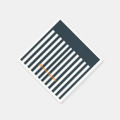 Marine Strepen | Het Moderne Herenmonogram Servet (Hoek)