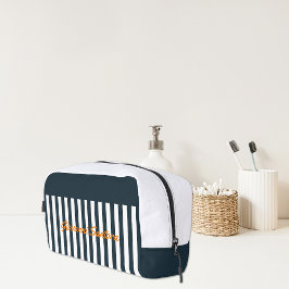 Marine Strepen | Het Moderne Herenmonogram Toilettasje