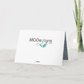 marine strepen, vuurtoren, nautisch Dank u Bedankkaart (Achterkant)