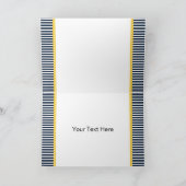 marine strepen, vuurtoren, nautisch Dank u Bedankkaart (Binnen)