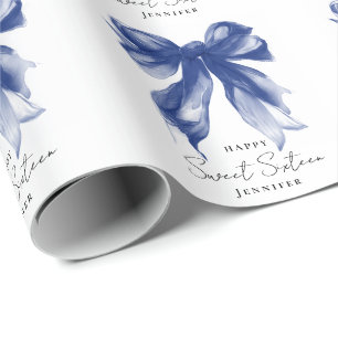 Marine strik jeugdvrouw script Sweet 16-feest  Cadeaupapier
