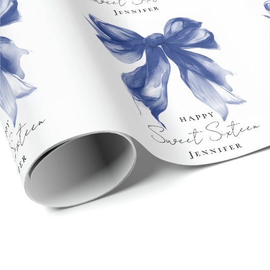 Marine strik jeugdvrouw script Sweet 16-feest Cadeaupapier (Rol Hoek)