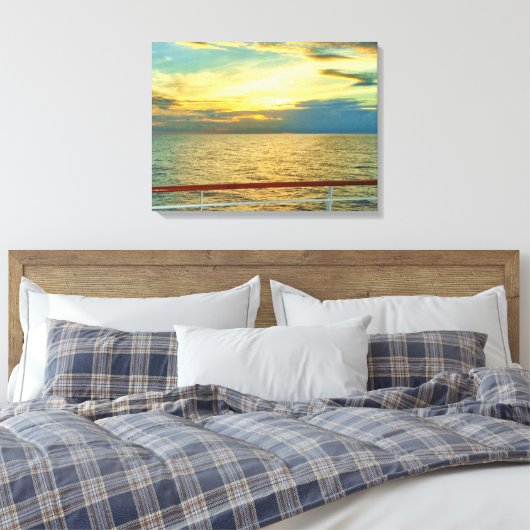 Marine Sunrise Canvas Afdruk (Insitu (Slaapkamer))