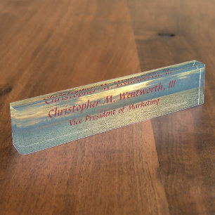 Marine Sunrise Personalized Naambordje