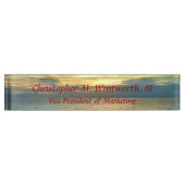 Marine Sunrise Personalized Naambordje (Voorkant)