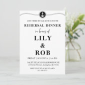 marine touw nautische repetitie diner uitnodiginge kaart (Staand voorkant)