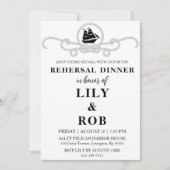 marine touw nautische repetitie diner uitnodiginge kaart (Voorkant)