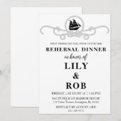 marine touw nautische repetitie diner uitnodiginge kaart (Voorkant / Achterkant)