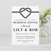 marine touw nautische repetitie diner uitnodiginge kaart (Staand voorkant)