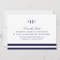 Marine Trouw Monogram Save the Date