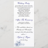 Marine Trouwprogramma Programmakaart (Achterkant)