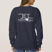 Marine trui met witte logo (Achterkant)