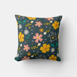 Marine Tuin Bloemige Tuin Drillerige Lente Patroon Kussen