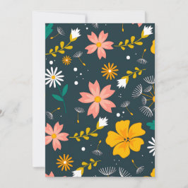 Marine Tuin Bloemige Tuin Fantasievolle Lente Patr Feestdagenkaart