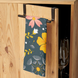 Marine Tuin Bloemige Tuin Fantasievolle Lente Patr Theedoek